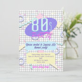 Themed Party Einladungen der 80er Jahre (Stehend Vorderseite)