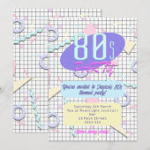 Themed Party Einladungen der 80er Jahre (Vorne/Hinten)