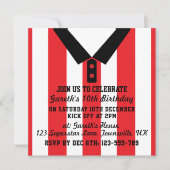 Themed Party Fußball-Jerseys lädt die Schablone Einladung (Vorderseite)