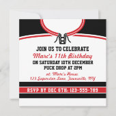 Themed Party Hockey-Jerseys lädt Schablone ein Einladung (Vorderseite)