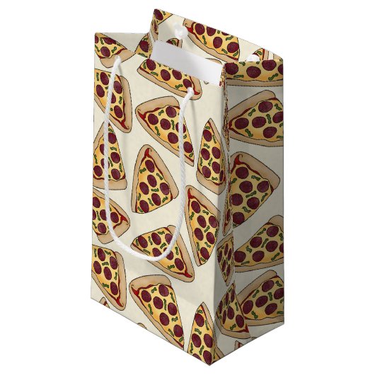 Themed Pizza Party kleine Geschenktasche Kleine Geschenktüte (Vorderseite Schrägansicht)