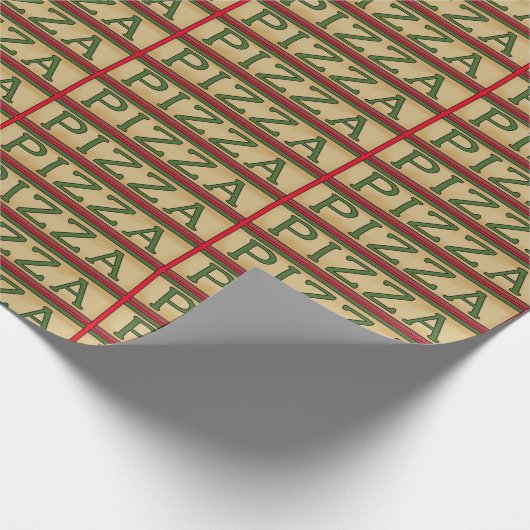Themed Pizza Word Art Packpapier (Ecke)