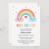 Themed Rainbow Miracle Baby Dusche Einladung (Vorne/Hinten)