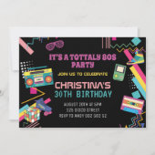 Themed Retro 80er Disco Party I Liebe Die 80er Jah Einladung (Vorderseite)