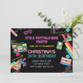 Themed Retro 80er Disco Party I Liebe Die 80er Jah Einladung (Stehend Vorderseite)