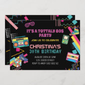 Themed Retro 80er Disco Party I Liebe Die 80er Jah Einladung (Vorne/Hinten)