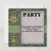 Themed Tarnungs-Party Einladung des Soldaten (Vorderseite)