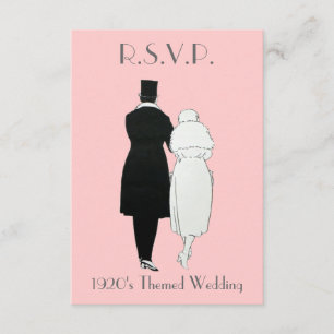 Themed Wedding R.S.V.P.-Karten der 20er Jahre RSVP Karte