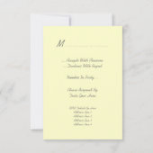 Themed Wedding R.S.V.P. RSVP Karte (Rückseite)