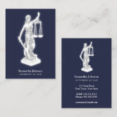 Themen | Anwalt am Law Mitternacht Blue Visitenkarte (Vorne/Hinten)
