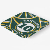 Themen-Papiertafel für den grünen und gelben Sport Pappteller (Gewinkelt)