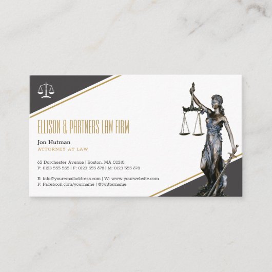 Themen | Rechtsanwaltsbüro Visitenkarte (Vorderseite)