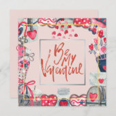 Themen und Liebe des Valentinstag Feiertagskarte (Vorne/Hinten)