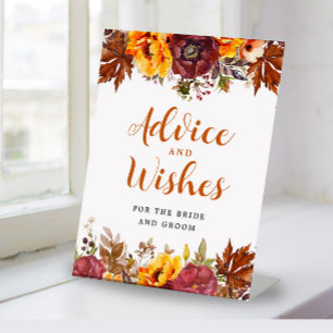 Themenberatung im Herbst und Wunschzettel Sockelschild
