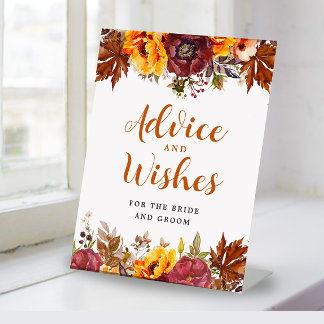 Themenberatung im Herbst und Wunschzettel Sockelschild