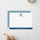 Themenkompass, blau, Personalisiert Mitteilungskarte (Vorderseite/Rückseite Beispiel)