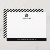 Themenkompass, schwarz, Personalisiert Mitteilungskarte (Vorne/Hinten)