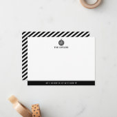 Themenkompass, schwarz, Personalisiert Mitteilungskarte (Vorderseite/Rückseite Beispiel)