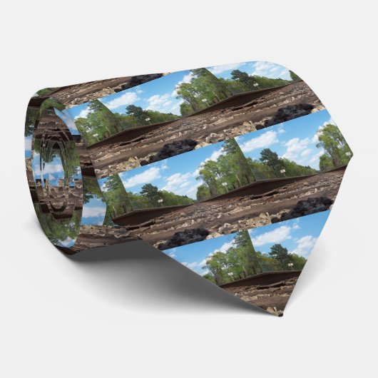 Themenorientierte Bindung der Eisenbahn Krawatte (Gerollt)