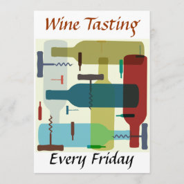 Themenorientierte Einladung der Weinflasche