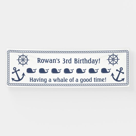 Themenorientierte Geburtstags-nautischfahne Banner (Horizontal)