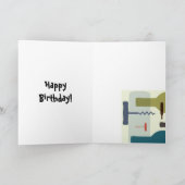 Themenorientierte Grußkarte der Weinflasche Karte (Innenseite)