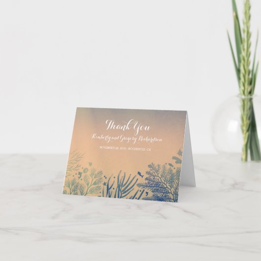 Themenorientierte tropische dankeskarte (Vorderseite)