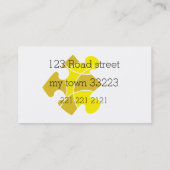 Themenorientierte Visitenkarte des (Rückseite)