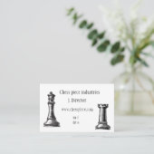 Themenorientierte Visitenkarte des Schachstückes (Stehend Vorderseite)