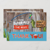 Themenorientierter FischenOutdoorsman danken Ihnen Dankeskarte (Vorne/Hinten)