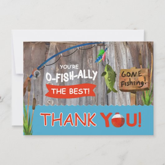 Themenorientierter FischenOutdoorsman danken Ihnen Dankeskarte (Vorderseite)