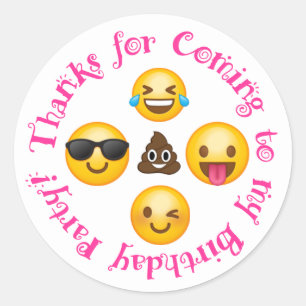 Themenorientiertes Emoji danken Ihnen Aufkleber