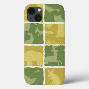 themenorientiertes Muster des Zoos iPhone 13 Hülle