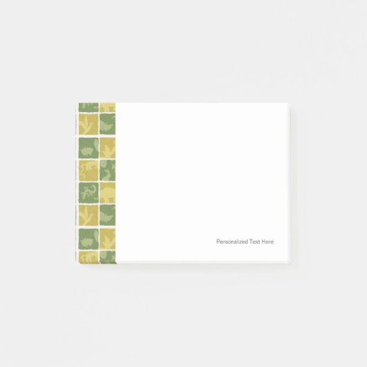 themenorientiertes Muster des Zoos Post-it Klebezettel (Vorderseite)