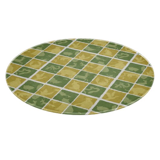 themenorientiertes Muster des Zoos Schneidebrett (Ecke)