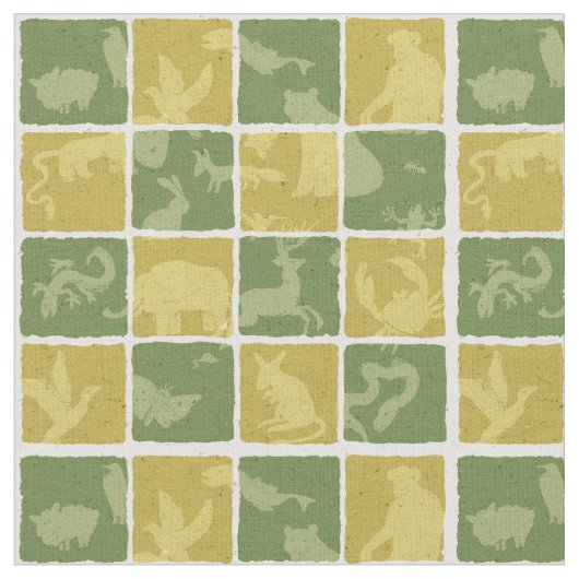themenorientiertes Muster des Zoos Stoff (Nahaufnahme)