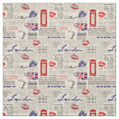 Themenorientiertes nahtloses Muster Londons mit Stoff (Muster)