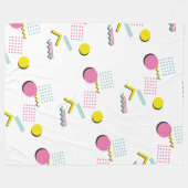Themes Farbiges Retro-Memphis-Muster der 90er Jahr Fleecedecke (Vorderseite (Horizontal))