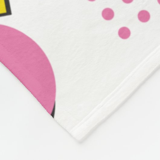 Themes Farbiges Retro-Memphis-Muster der 90er Jahr Fleecedecke (Ecke)