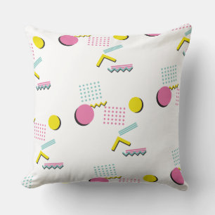 Themes Farbiges Retro-Memphis-Muster der 90er Jahr Kissen