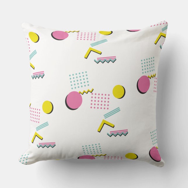 Themes Farbiges Retro-Memphis-Muster der 90er Jahr Kissen (Vorderseite)