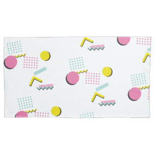 Themes Farbiges Retro-Memphis-Muster der 90er Jahr Kissenbezug