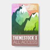 Themestock X "Backstage Pass"-Abzeichen Ausweis (Rückseite)
