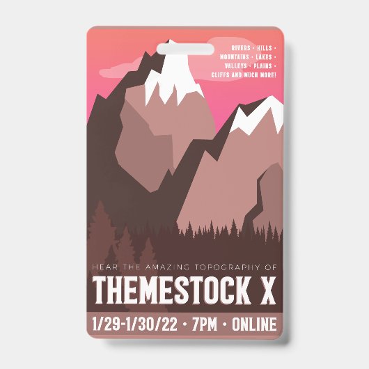 Themestock X "Backstage Pass"-Abzeichen Ausweis (Vorderseite)