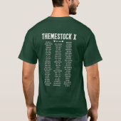 Themestock X Unisex-T - Shirt mit grüner Variation (Rückseite)