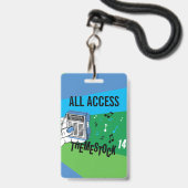 Themestock XIV "Backstage"-Pass Ausweis (Rückseite mit Lanyard)