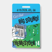Themestock XIV "Backstage"-Pass Ausweis (Vorderseite)