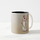 Themis - Dame Justice Zweifarbige Tasse (VorderseiteRechts)