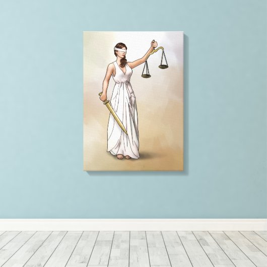 Themis - Lady Justice Leinwanddruck (Insitu (Holzboden))