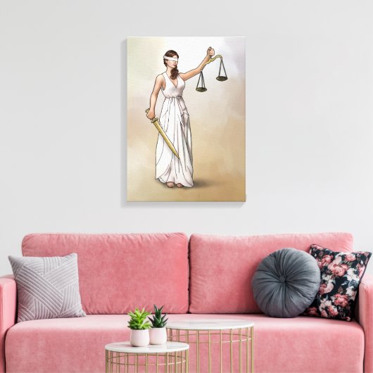 Themis - Lady Justice Leinwanddruck (Insitu (Wohnzimmer))